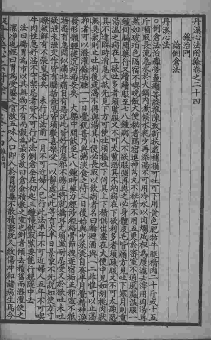 丹溪心法附余二十四卷  卷24